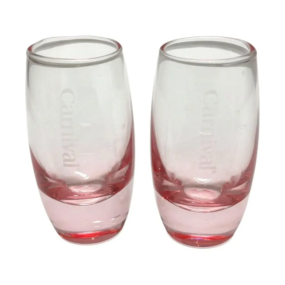 Carnival Cruise Shot Glasses Set of 2 Pink